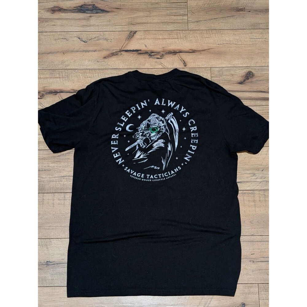 Savage Tacticians "Never Sleepin' Always Creepin'" Grim Reaper T-Shirt –...